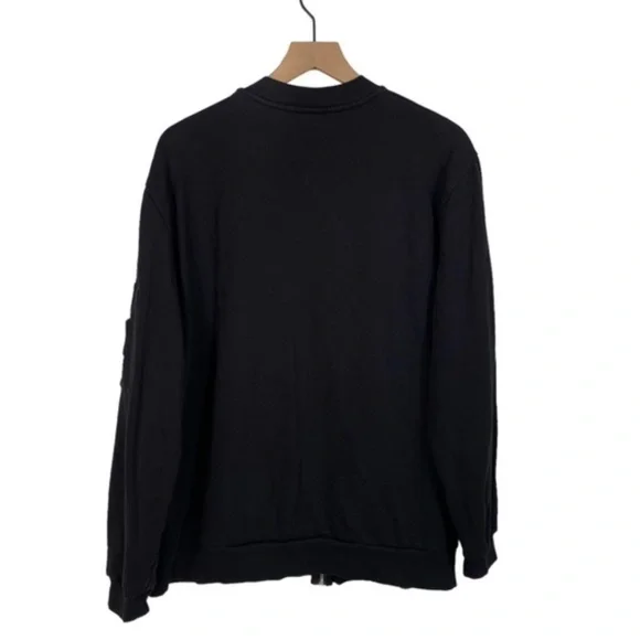 ASOS Black Jersey Bomber Jacket Size Medium - Picture 3 of 11